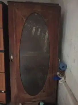 Lemari antik + meja jati tua