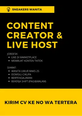 LOKER HOST LIVE SEPATU WANITA