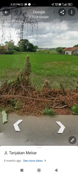 Tanah dijual Sawah Murah pinggir jalan, Tanjakan Indah Rajeg Mauk PIK