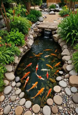 Jasa pembuatan kolam relif kolam ikan koi