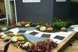 Jasa pembuatan taman kering taman pertikal dll