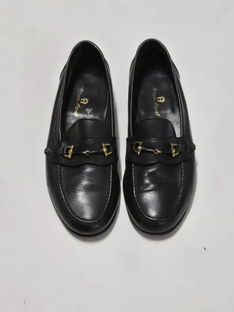 Sepatu Pria Black Etienne Aigner loafer ofxord/derby preloved