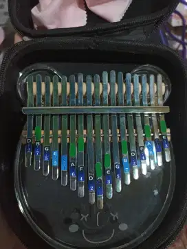 Kalimba acrilic bentuk beruang + Hardcase lengkap