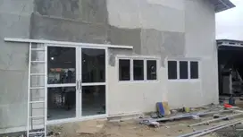 Pasang Gypsum Kusen Alumunium Pintu  Untuk Kantor Plafon Sekat Partisi