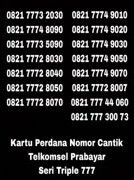 Nomor Cantik Telkomsel / Kartu Perdana / Nomer Cantik ABAB CDCD