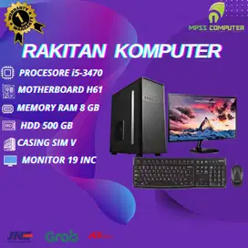 PAKET PC RAKITAN I5 3470 RAM 8GB HDD 500 GB LED 19''KEYB MOUSE