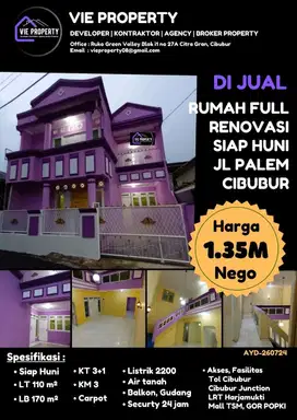 RUMAH FULL RENOVASI SIAP HUNI CIBUBUR