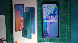 Redmi Note 9 4/64 Mulus Normal Fullset Tinggal Pakai