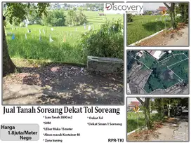 Lahan Tanah Soreang bandung  Dekat Tol Soreang dan Sman 1 soreang