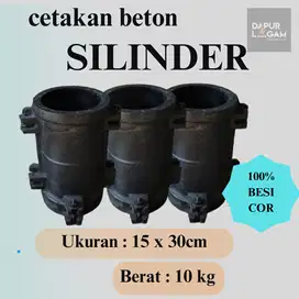 CETAKAN SILINDER BETON 15 x 30 / COR BESI / HASIL AKURAT