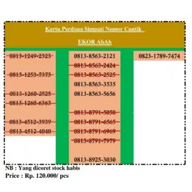 Jual kartu perdana simpati 4G ekor AbAb termurah