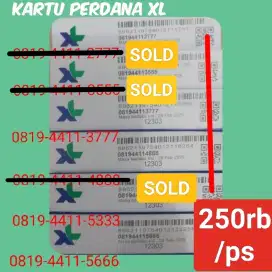 Jual kartu perdana indosat XL nomor cantik super pilihan