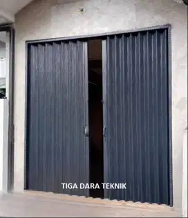 Jual Pintu Geser Besi Folding Gate, Untuk Toko,Warung Tiga Dara Teknik