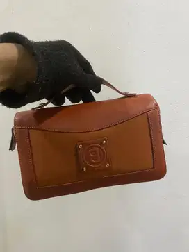 Handbag BALLY double zipper vintage