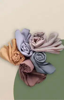 Hijab pollycotton mutiara dan polos square corskin pashmina cerutty