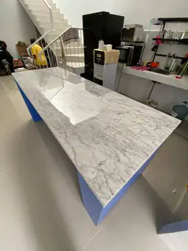Meja Makan Dapur Marmer Carrara / Top Table / Kitchen Set Granit