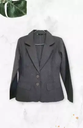 Blazer jas cewek polos abu
