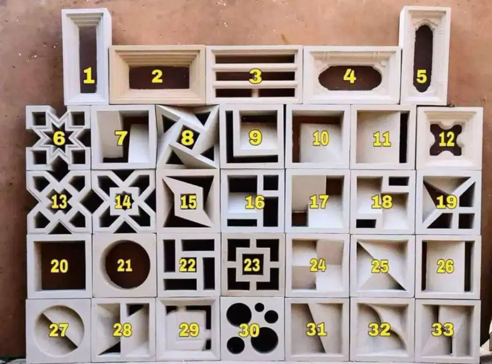 roster putih ,bata tempel & walpanel dinding 3d