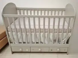 Crib Bayi IKEA Gonatt Bekas FREE matras FREE sprei