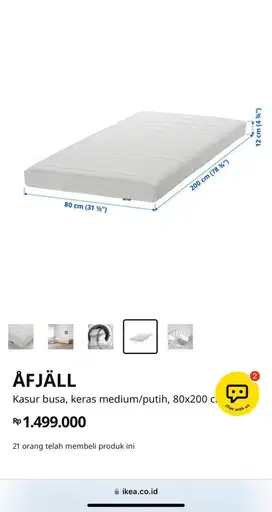 Kasur Ikea Afjall Kondisi sgt BAIK