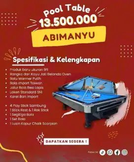 BILIARD POOL TABEL LOKAL