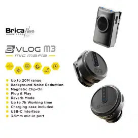 Mic Microphone Mikrofon Brica B-Vlog M3 Wireless