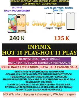 Service HP/Ganti Touchscreen-Baterai-LCD Infinix Hot 10 Play-11 Play