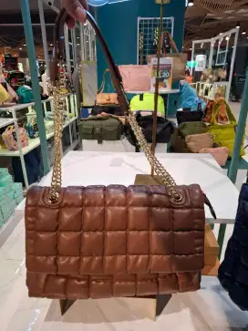 Tas Quilted Baru warna Coklat Kopi Big Size