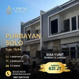 Dijual rumah 2 lantai Purbayan Gentan Solo