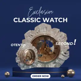 Jam Meja Alarm Kristal Seiko Vintage Asli Seiko Qk 504H