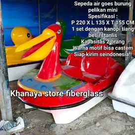 Sepeda air burung pelikan mini merah,perahu bebekan 2 orang,sepeda air