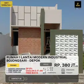 S701.Rumah Modern Indsutrial Hrg Mulai 385Jt Promo Tanpa Dp Bojongsari