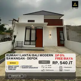 S703.Rumah Modern Bali Minimalis Hrg Terjangkau Strategis di Sawangan