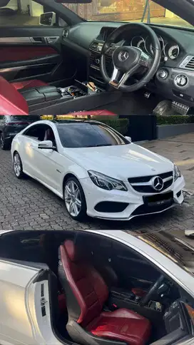 Mercedes Benz E 200 Coupe 2 pintu interior merah