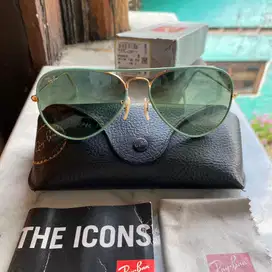 kacamata Ray-Ban aviator full color sz 58