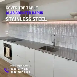 Terima pasang top table / cover counter meja dapur stainless steel