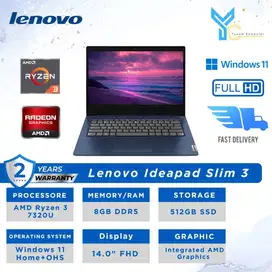 Lenovo Ideapad Slim 3 AMD Ryzen 3 - 7320U/GB/512GB/14,0 HD/Windows 11