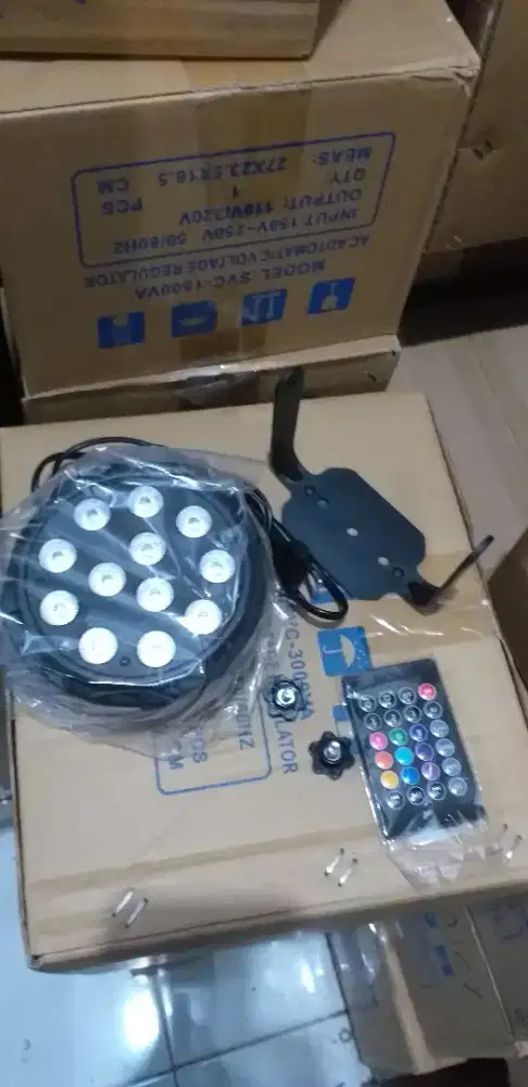 Lampu PAR Led RGB 6 wat + remote