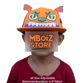 Topi anak Orange ( PROMO 200 ribu Dapat 3 Pcs, HARGA SUDAH PASS )