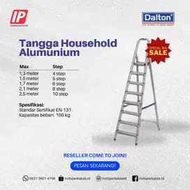 Tangga Lipat Rumah Tangga Dalton Alumunium Household 1,3 - 2,5 Meter