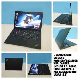 Laptop Lenovo Ci5 Gen 8 , 8/256 Slim Elegan Berkualitas