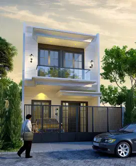 Rumah American Modern Di Manyar Kertoadi Surabaya New Gress