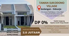 TAMAN SUKODONO VILLAGE  500 JUTAAN, DP 0%, Angsuran 2 jutaan.