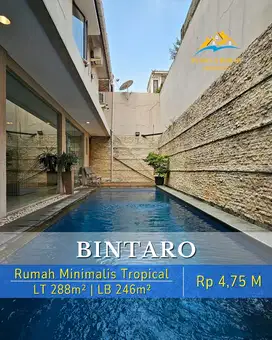 RUMAH MINIMALIS TROPICAL DALAM CLUSTER BINTARO  TANGSEL