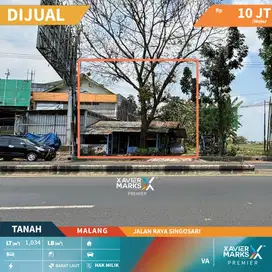 V1 Dijual Cepat Tanah Nol Jalan Raya Singosari Malang