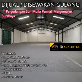 JUAL SEWA Gudang Pergudangan Suri Mulia Permai Margomulyo Surabaya