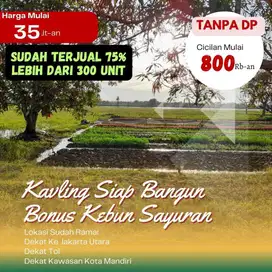 Promo Kavling Murah DP 5jt Cicilan 800rb | KPR Developer, Proses Mudah