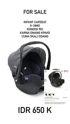 Car seat joie 0-18mo new born bisa