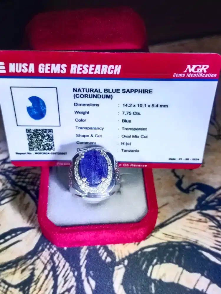 Natural Blue Shappire Corundum
