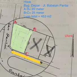 Dijual Rumah Anggap Tanah di Babatan Pantai, Surabaya